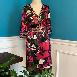 Women’s Mixit pink/black 1/2 sleeve dress, size 6